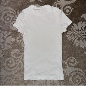 Djerf Avenue Daily T-shirt Ribbed White